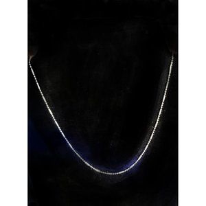 Women's/Men's Sterling Silver Beads & Bars Chain 16" Teens Gift Casual Dressy
